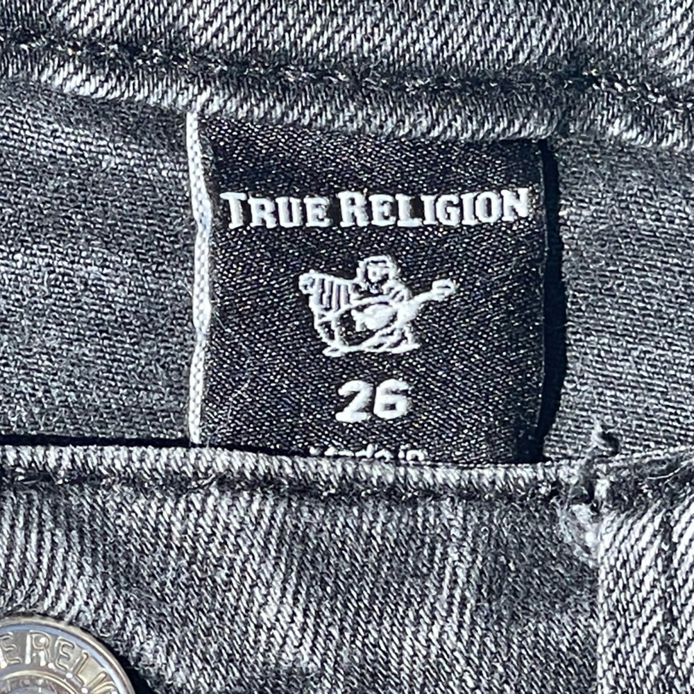 True Religion Halle High Rise super Skinny Black Jean. 26” waist 26” inseam. - Picture 8 of 9